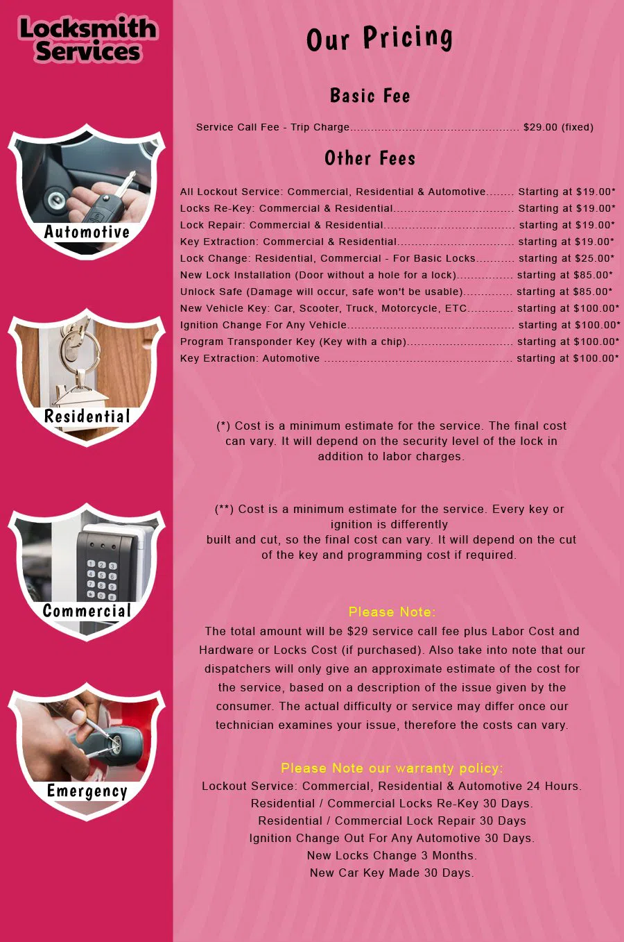 Lavallette NJ Locksmith Store Lavallette, NJ 732-301-6476 - price-list-c-18